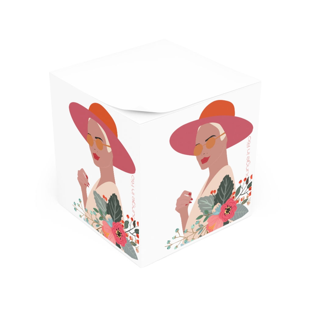Dominique Sticky Notes Cube