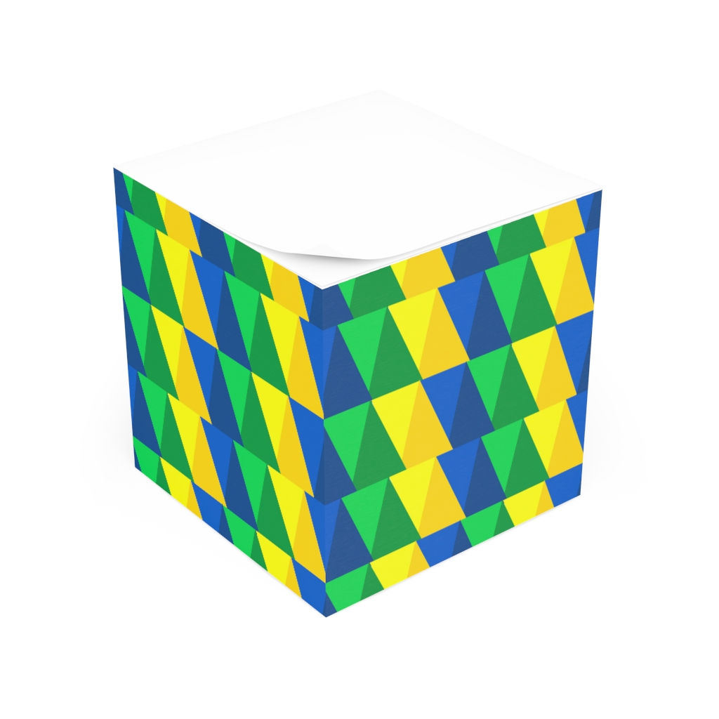 Copa do Mundo Brasil na Área Sticky Notes Cube