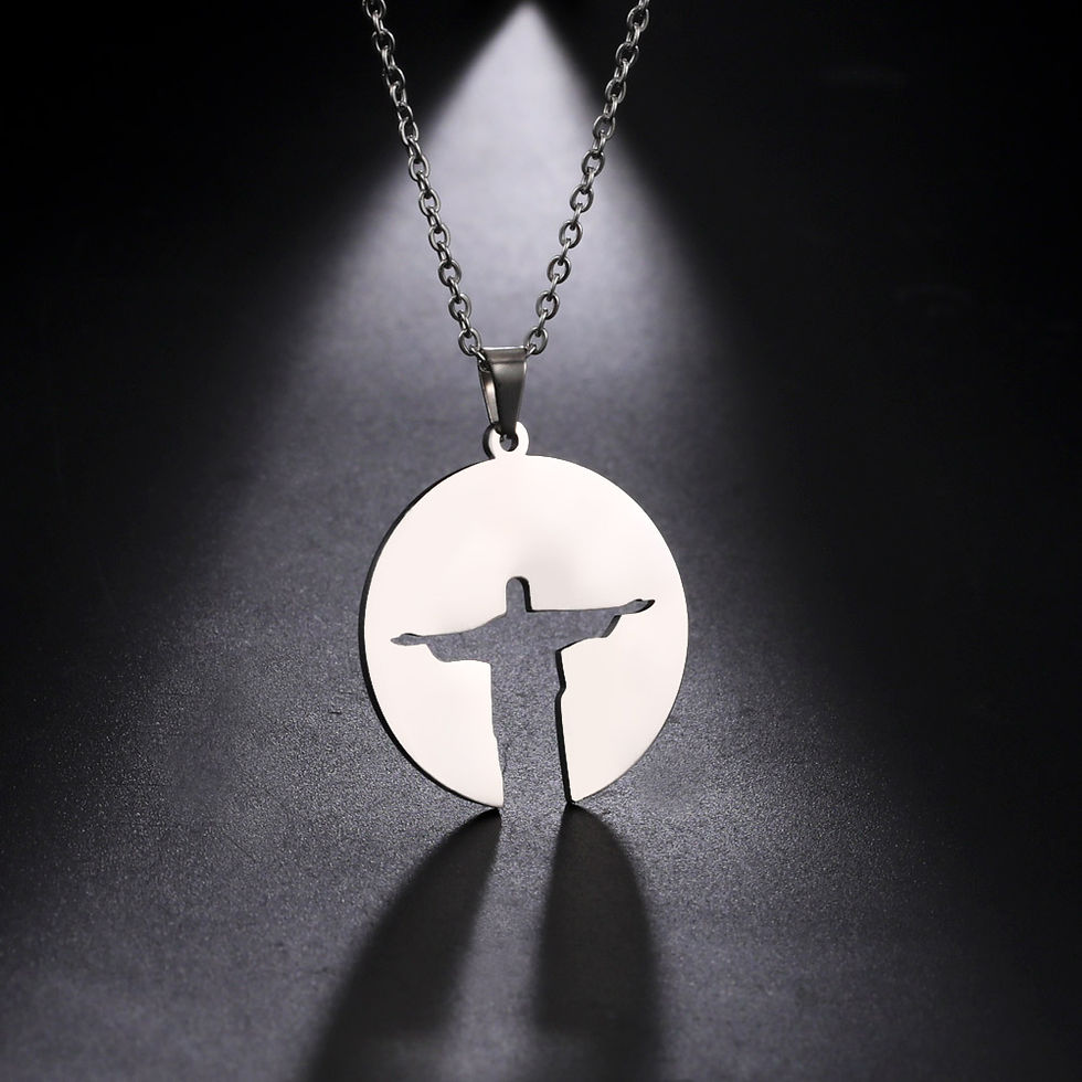 Thumbnail: LRJ NECKLACE | Christo Redentor  | STAINLESS STEEL Laser Cut