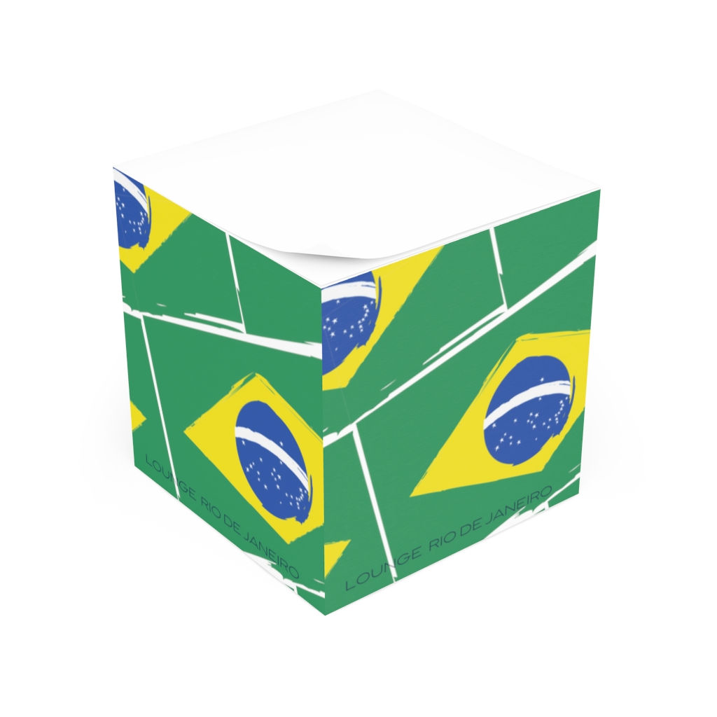 Bandeiras Brasileiras Sticky Notes Cube