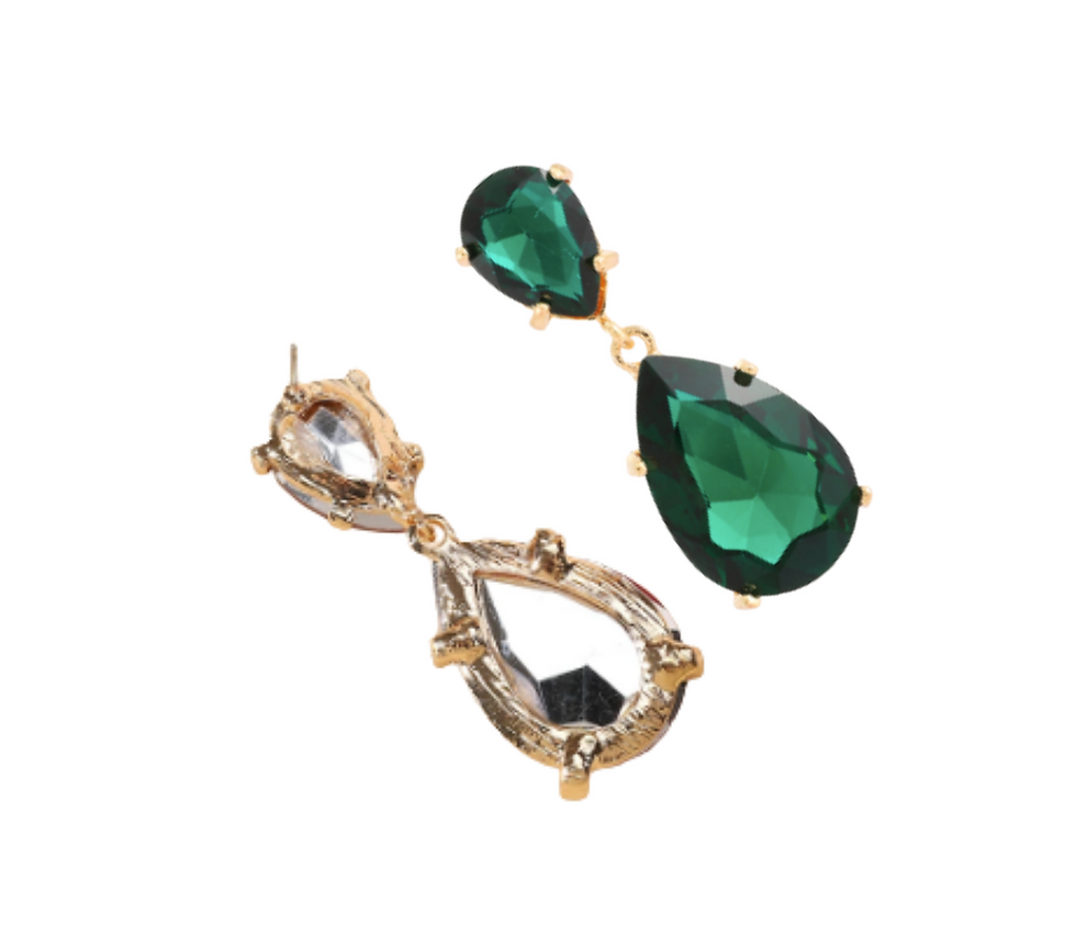 Thumbnail: LRJ EARRINGS | Isabelle | GREEN Water Drop Shape