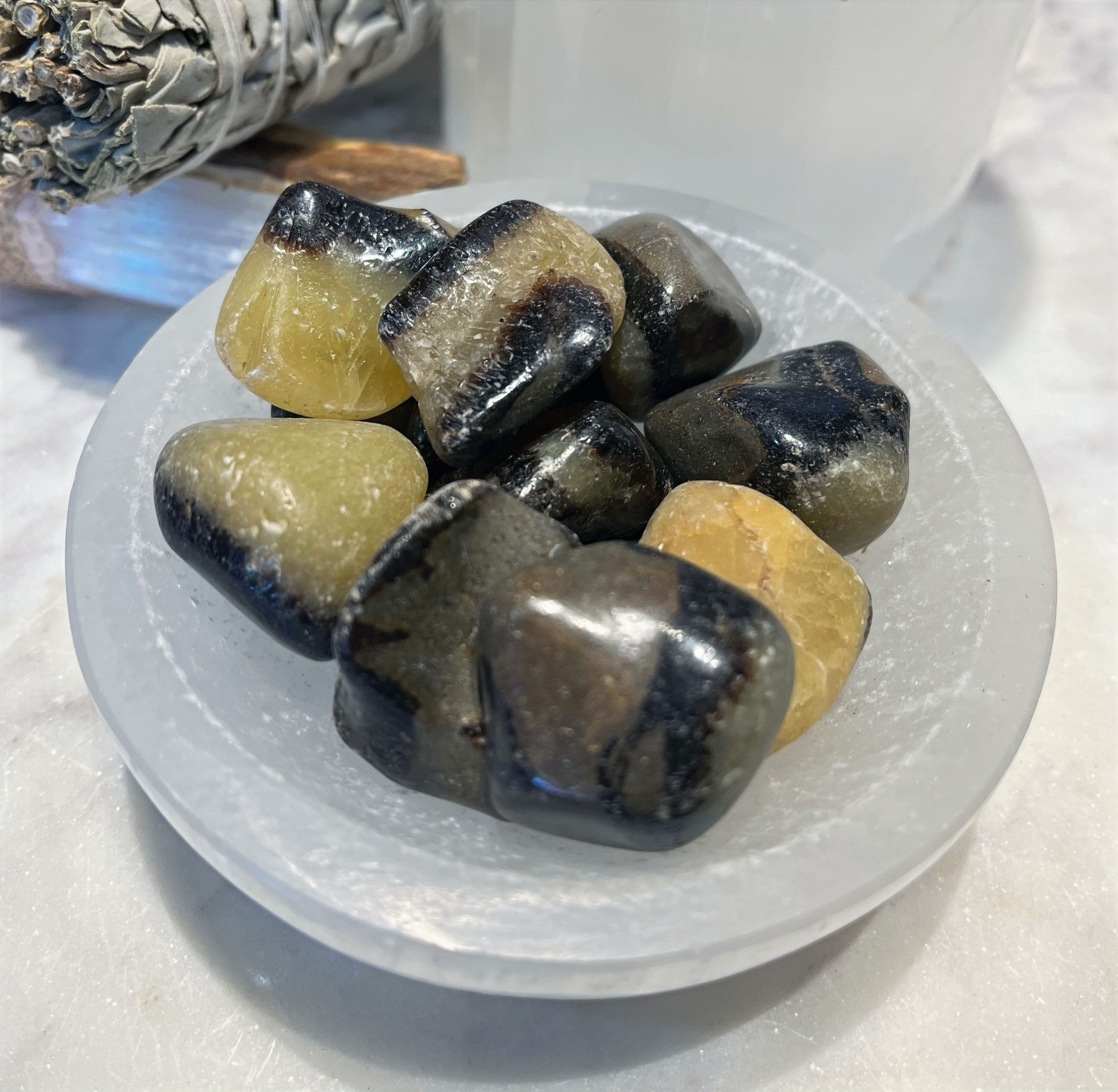 Septarian Calcite Tumbled