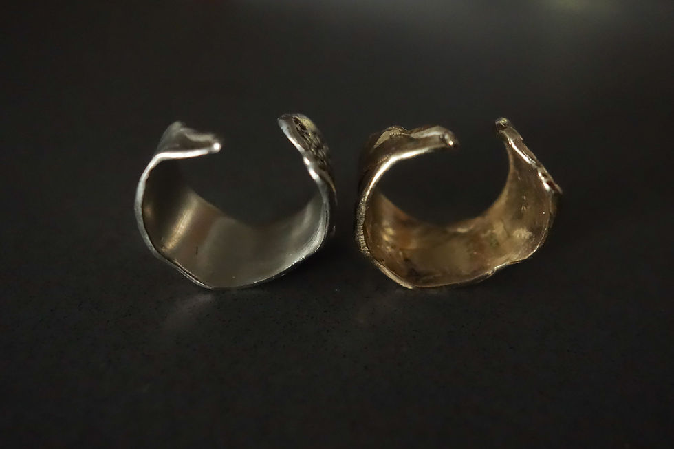 Thumbnail: Reptile Texture Ring-Gold