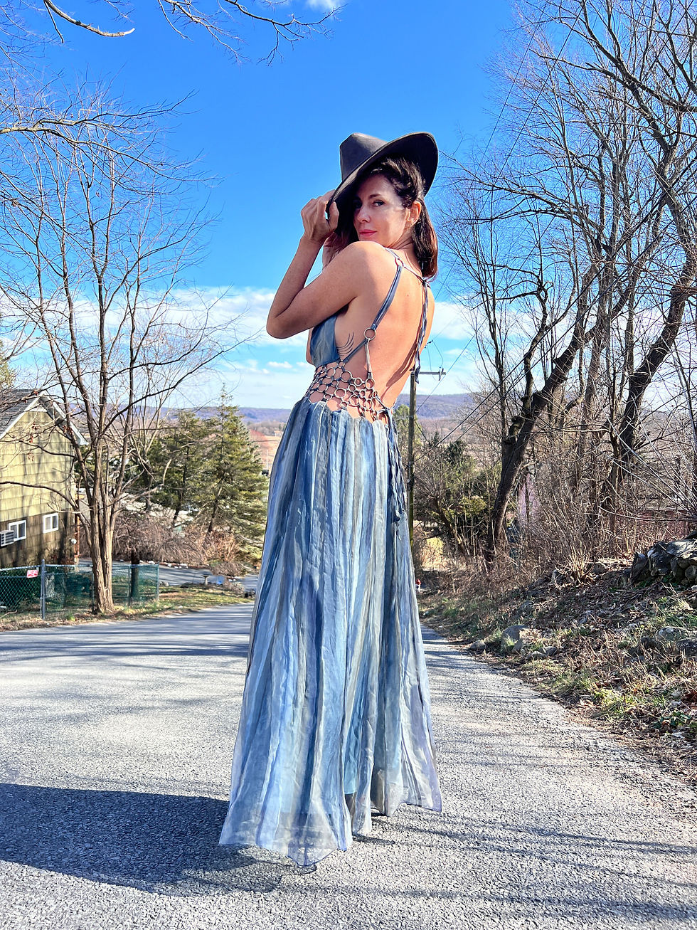 Thumbnail: "RING" dress- Stormy blues