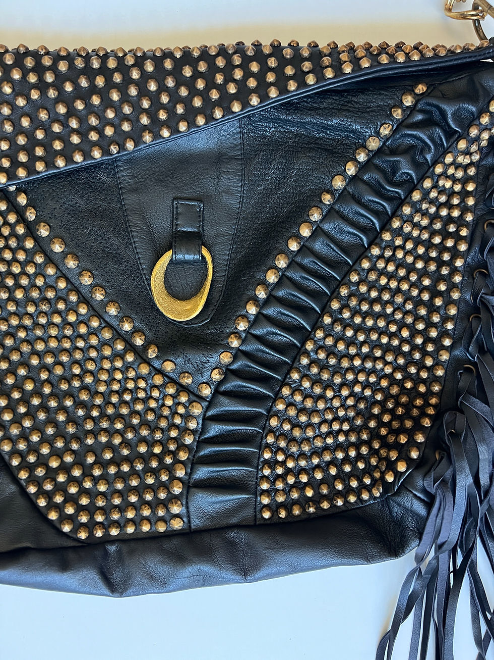 Thumbnail: Leather HOBO Bag-Black