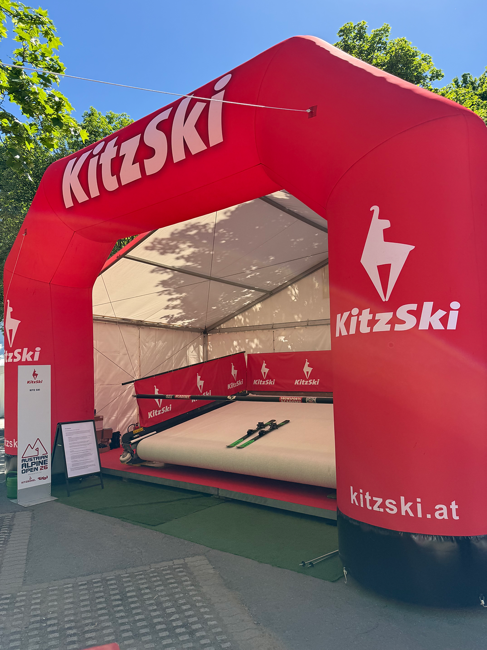Portable SkiMachine in Kitzbühel: Skiing Without Snow at the Austrian Alpine Open