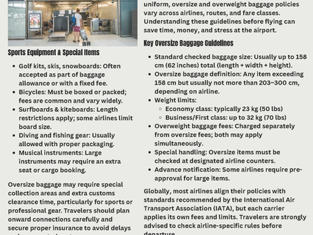 KNOW OVERSIZE & SPECIAL BAGGAGE GUIDELINES