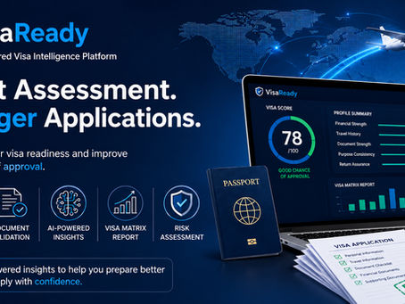 VisaReady AI tool to suggest visa Score and visa matrix report