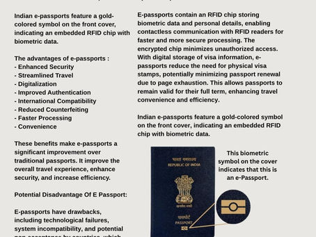 E PASSPORT SMARTER TRAVEL , SAFER BORDERS