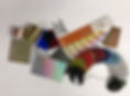 Swatches of materials and colors