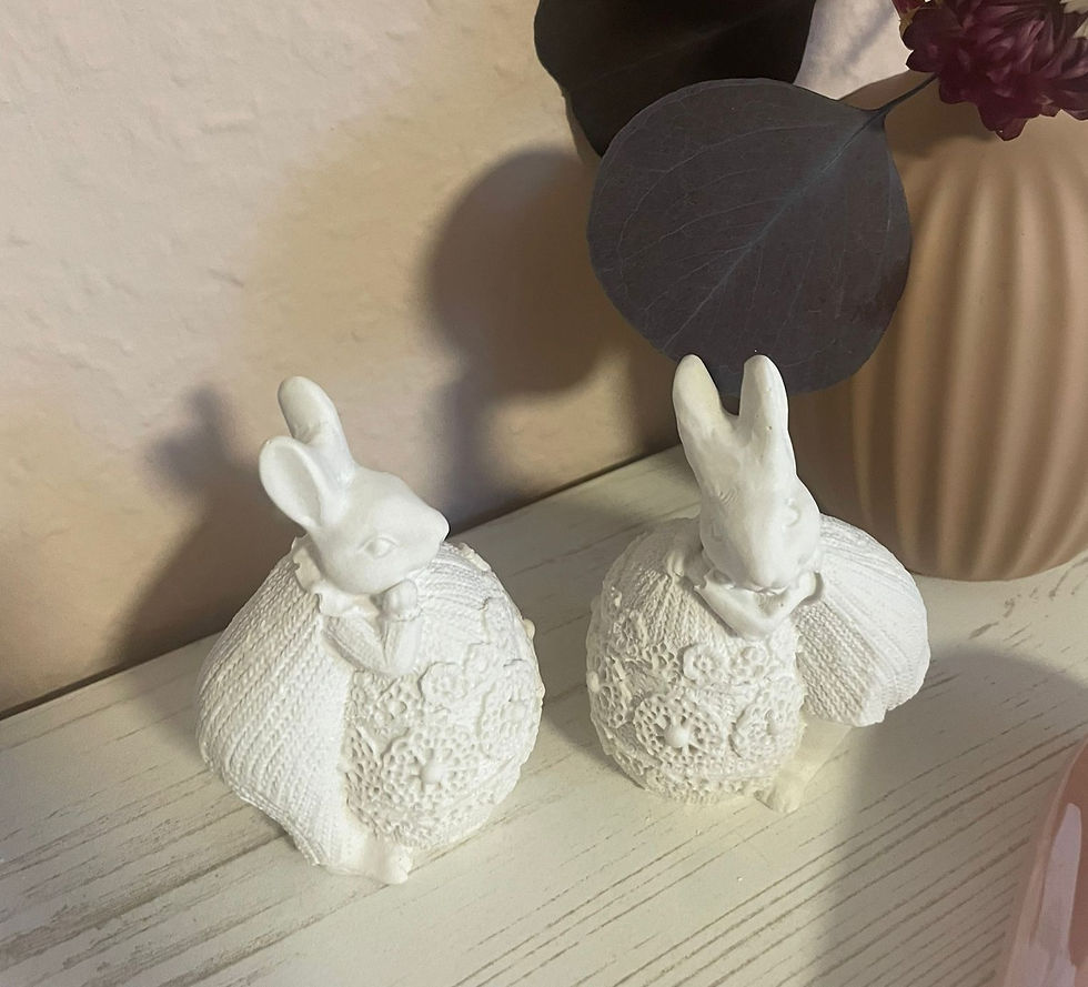 Osterhasen auf dem Ei Set