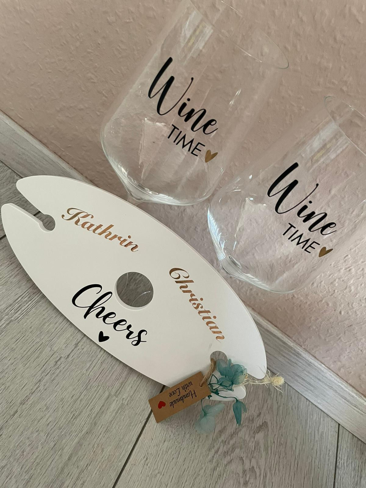 Weingläser mit Halter