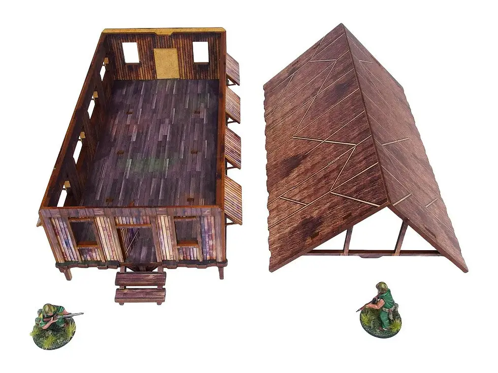 Thumbnail: Pre-Painted WW2 Pacific Barracks (1)