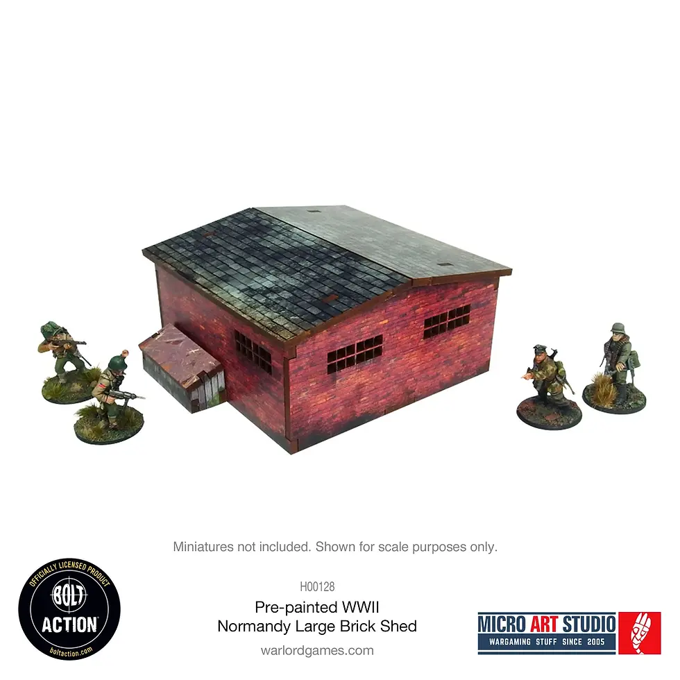 Thumbnail: Pre-painted WW2 Normandy Large Brick Shed