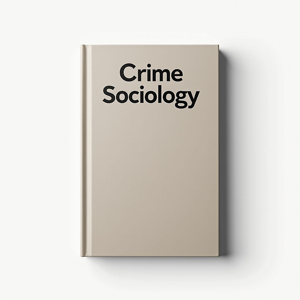 Sociologia do Crime