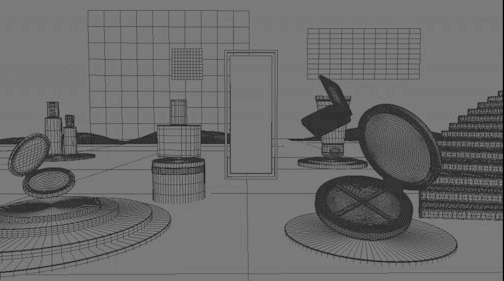 Wireframe, 3d process of creating ads for fashion brands like daraz