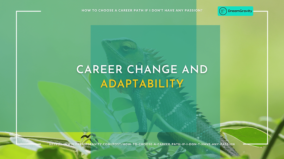 06 - Career Change and Adaptability DreamGravity - How to Choose a Career Path If I Don't Have Any Passion