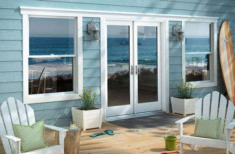 Modern home with impact-resistant windows