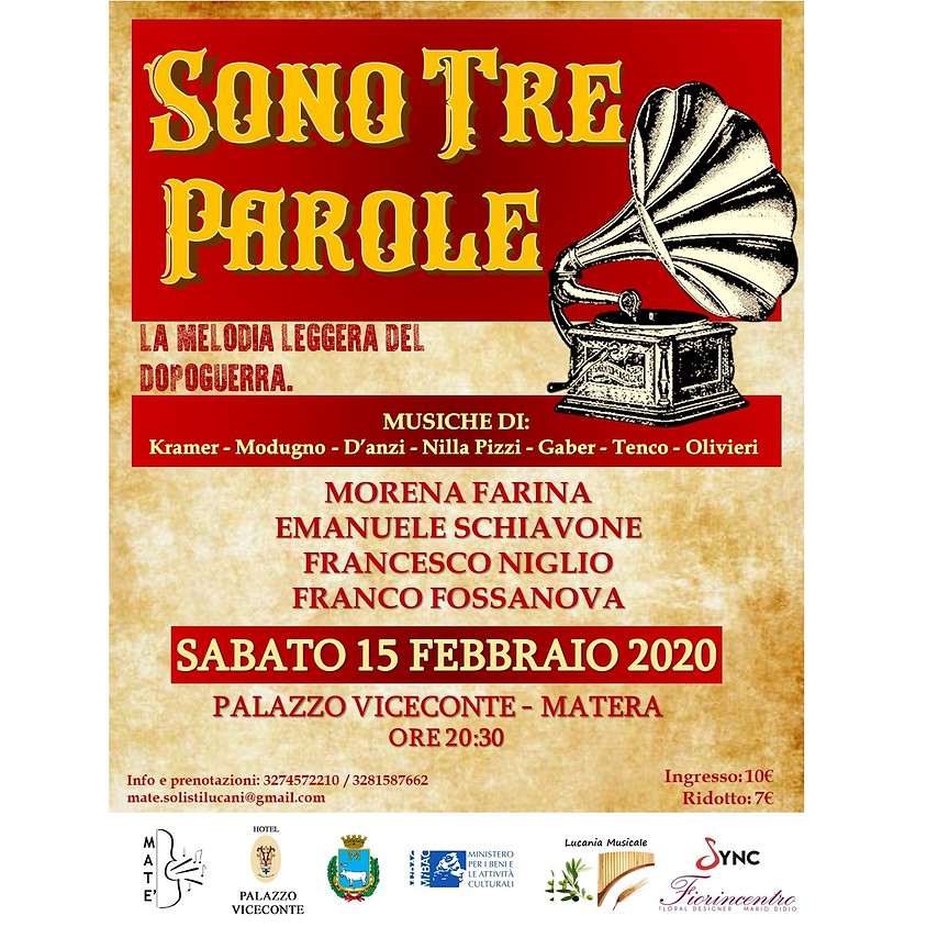 Sono Tre Parole - La melodia leggera del dopoguerra
