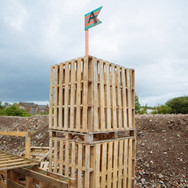 Tinkertown den building event by The City of Play. A playful place-making event focusing on child-friendly spaces, architecture and creative outdoor education. Pollockshields 2016