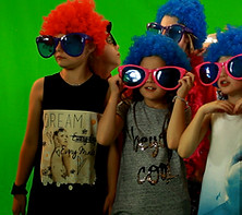 Party Kids at Splash Productions getting ready for some green screen filming