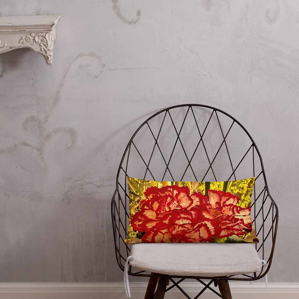 Thumbnail: Venice Floor & Red Flowers Premium Pillow