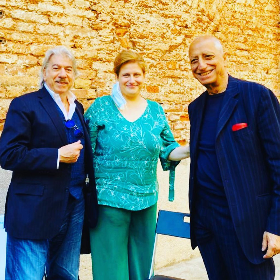 Irene Catarella con Marco Columbro e Pippo Franco