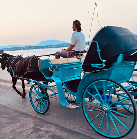 Horse Drawn Carriages are Transportation of choice in Spetses, Greece - Crewed Luxury