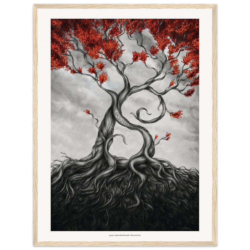 Thumbnail: Matte Paper Poster - Framed - The Great Tree - Bitcoin Art