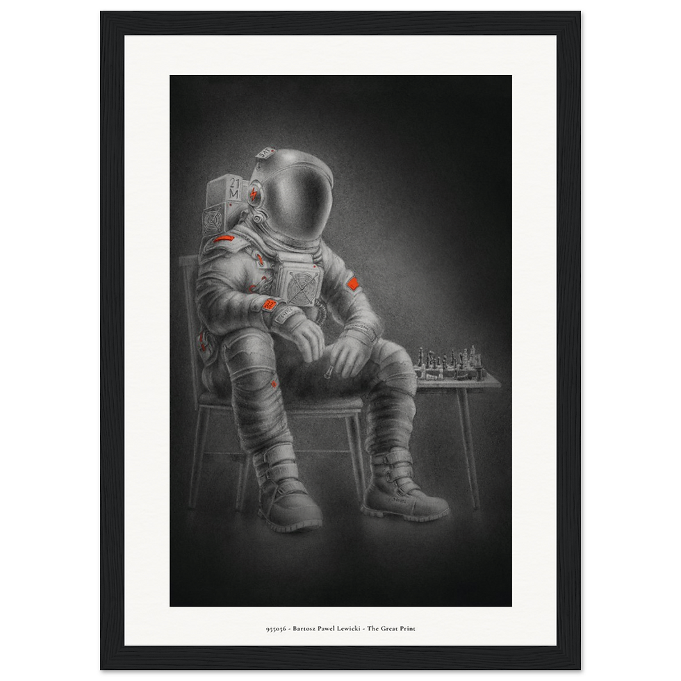 Thumbnail: Matte Paper Poster - Framed - Checkmate - Bitcoin Art