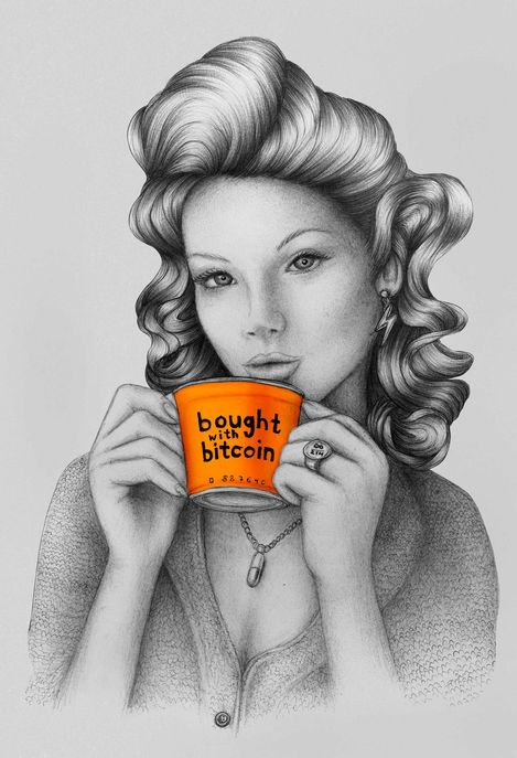 Limited edition 1/21
"Bitcoin Coffee" Pen drawing. 30x45cm

Finished with block 887640