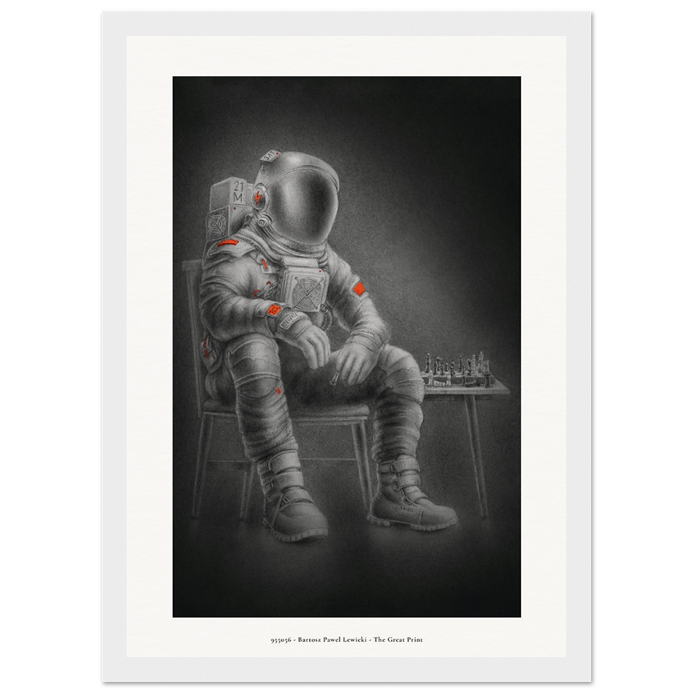 Thumbnail: Matte Paper Poster - Framed - Checkmate - Bitcoin Art