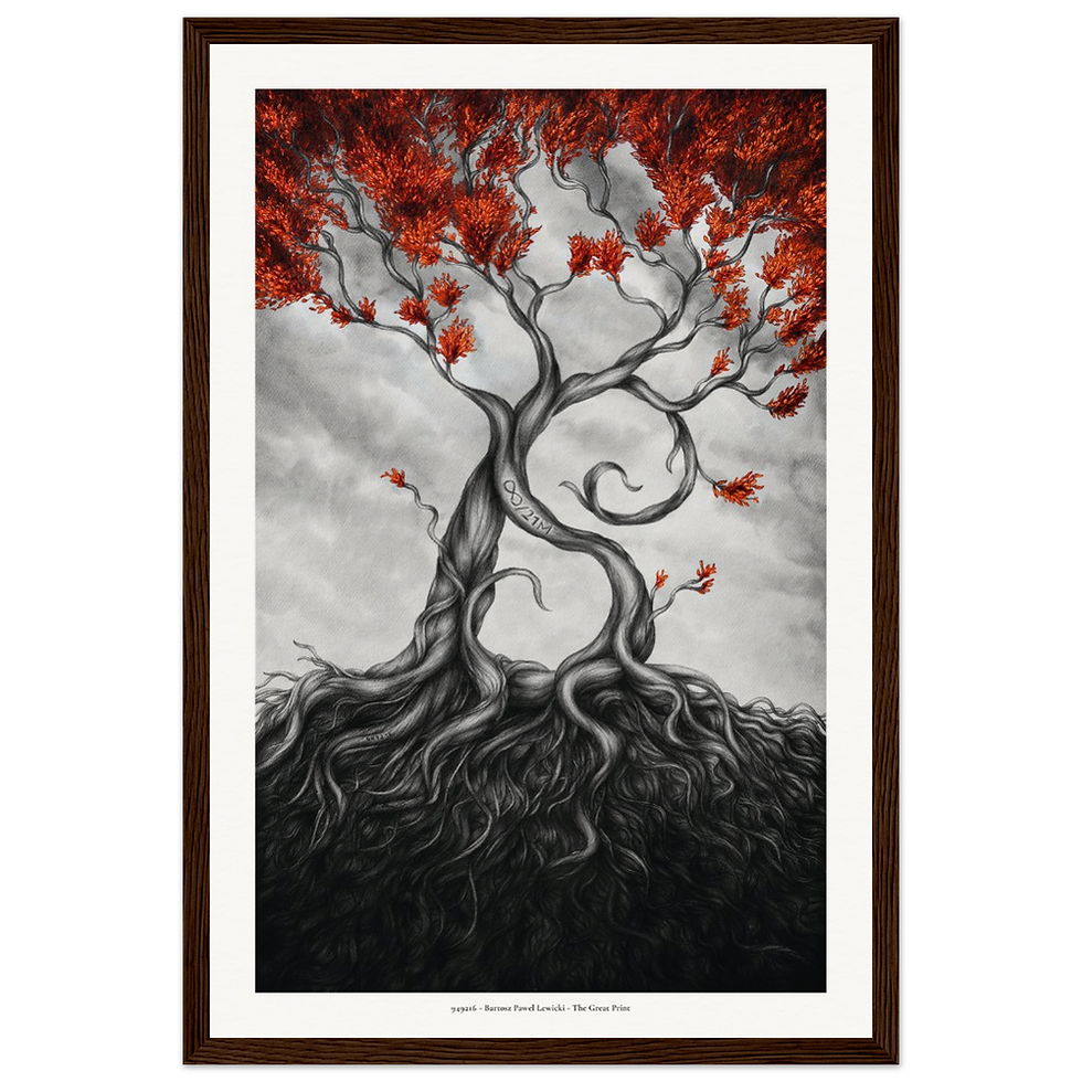 Thumbnail: Matte Paper Poster - Framed - The Great Tree - Bitcoin Art