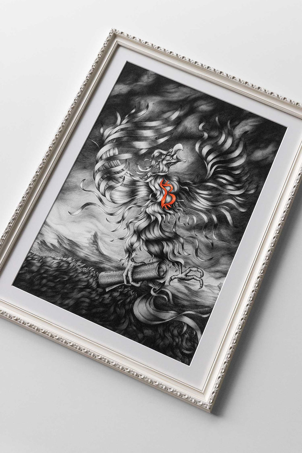 Thumbnail: Matte Paper Poster - Framed  - Bhoenix - Bitcoin Art