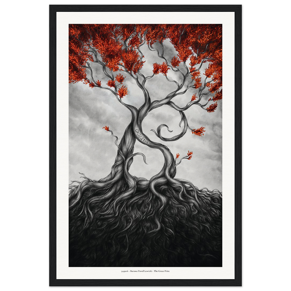 Thumbnail: Matte Paper Poster - Framed - The Great Tree - Bitcoin Art