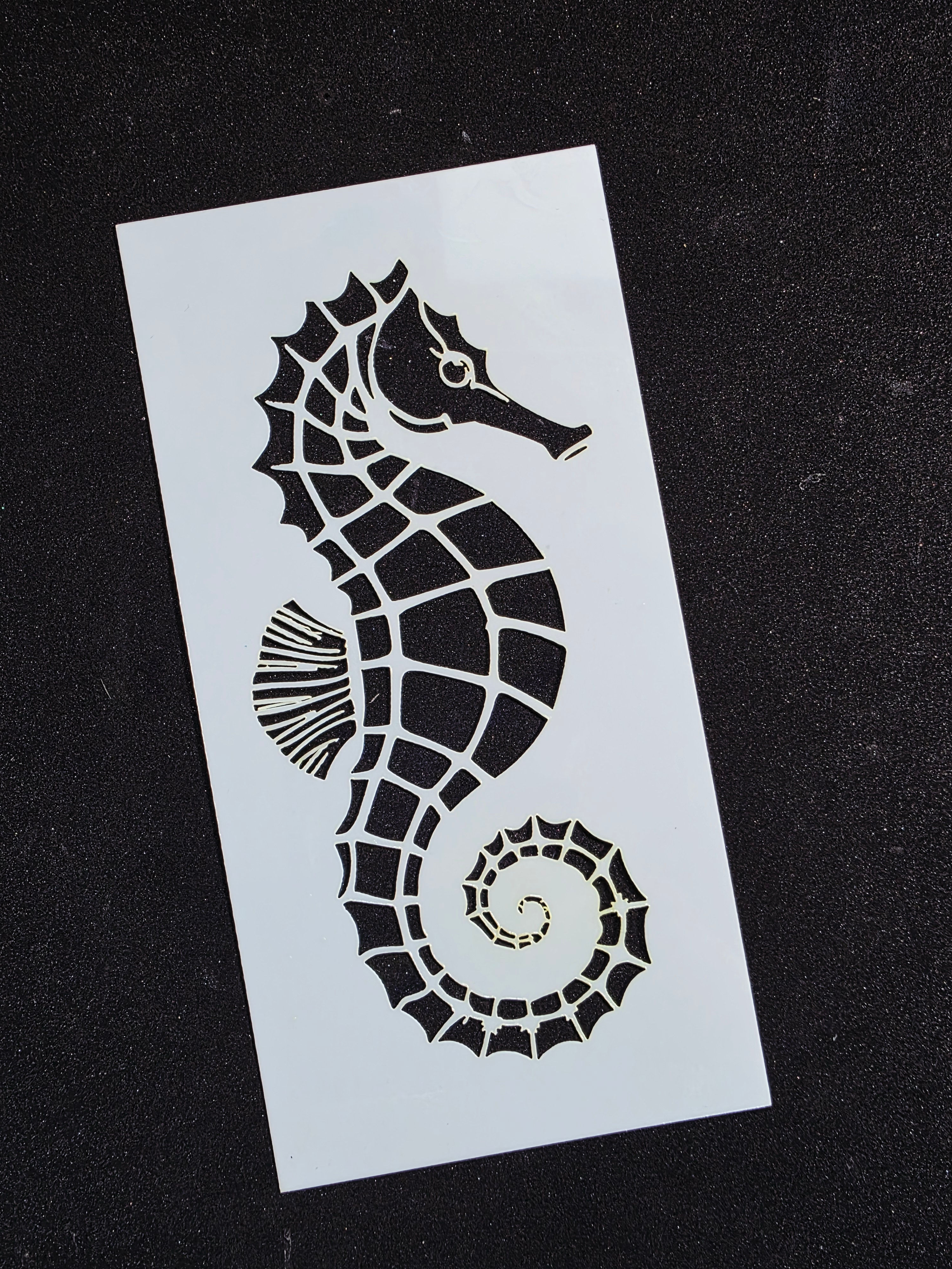 Seahorse Stencil 15cm x 7cm FREE P&P