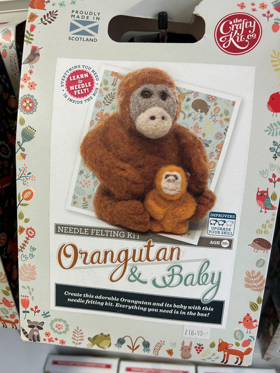 ORANGUTAN AND BABY FELT KIT
