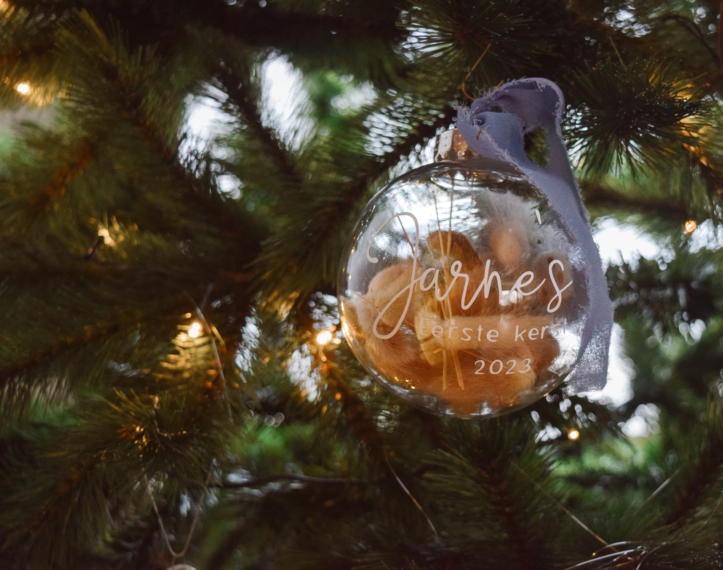 ‘Naam’s eerste Kerst’ - gepersonaliseerde kerstbal