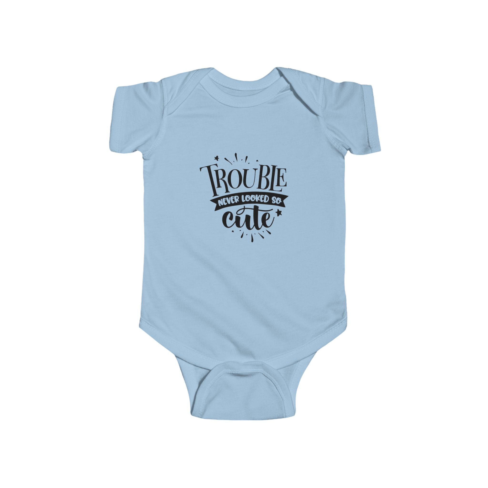 Infant Bodysuit - "Trouble Never Looked So Cute" Cute Baby One-Piece