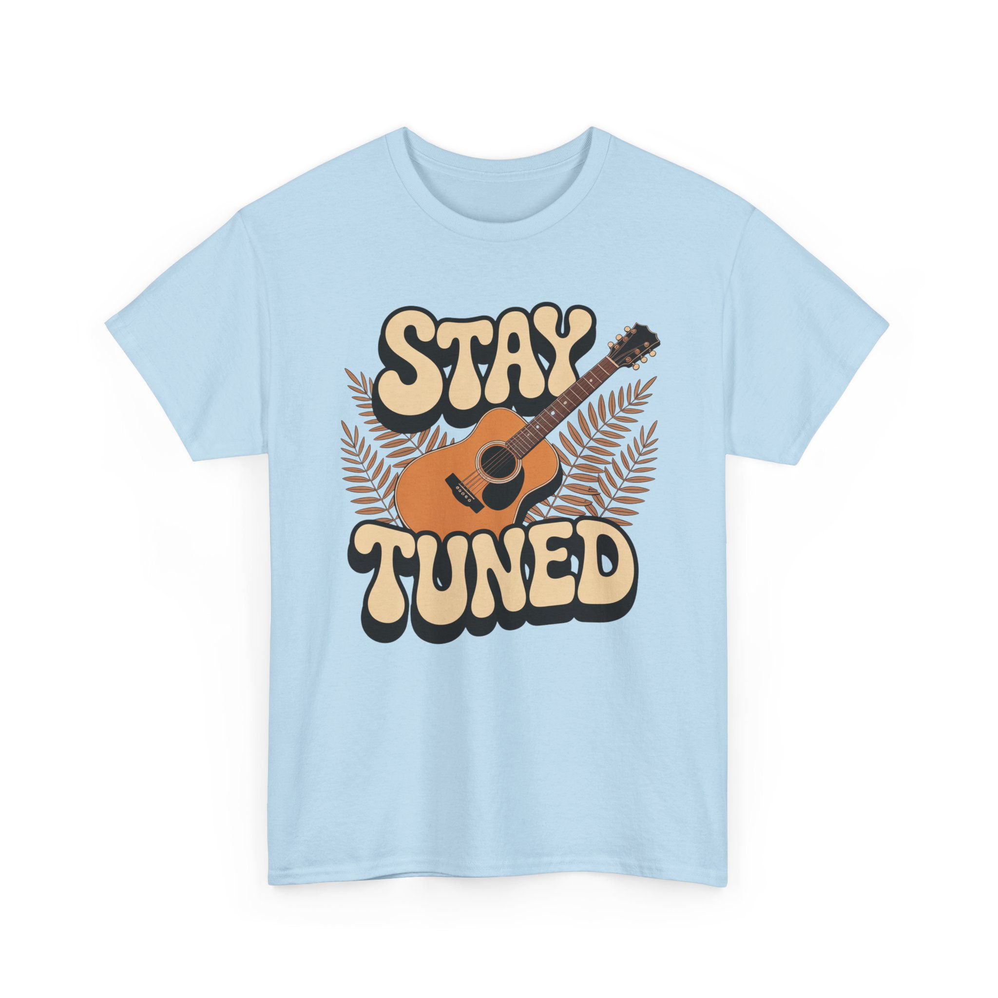 Stay Tuned Guitar T‑Shirt — Vintage Acoustic Music Tee