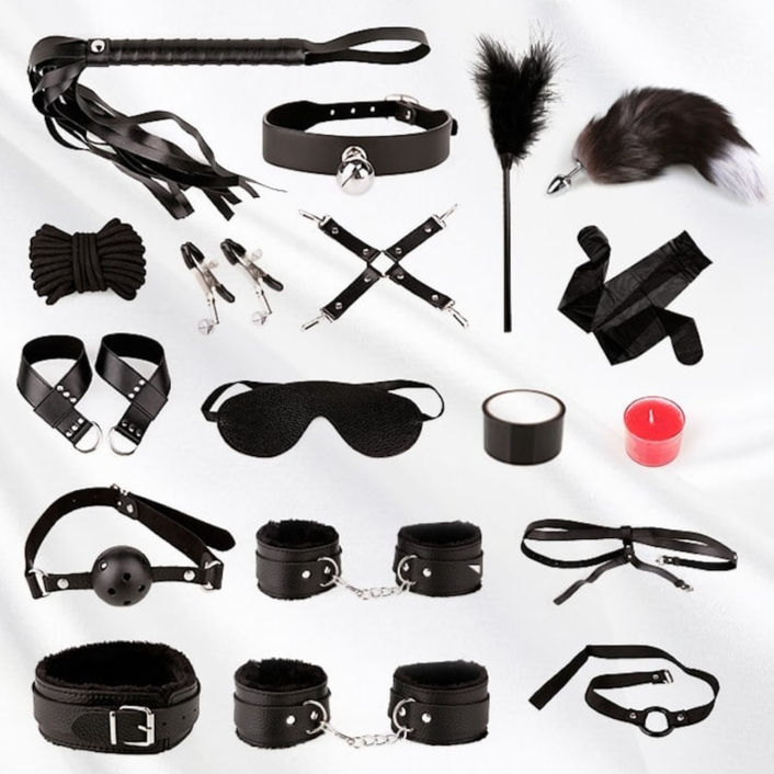 어른이집에서 판매하는 다양한 성인 SM용품, 채찍, 족쇄, 로프, 눈가리개 비교 이미지