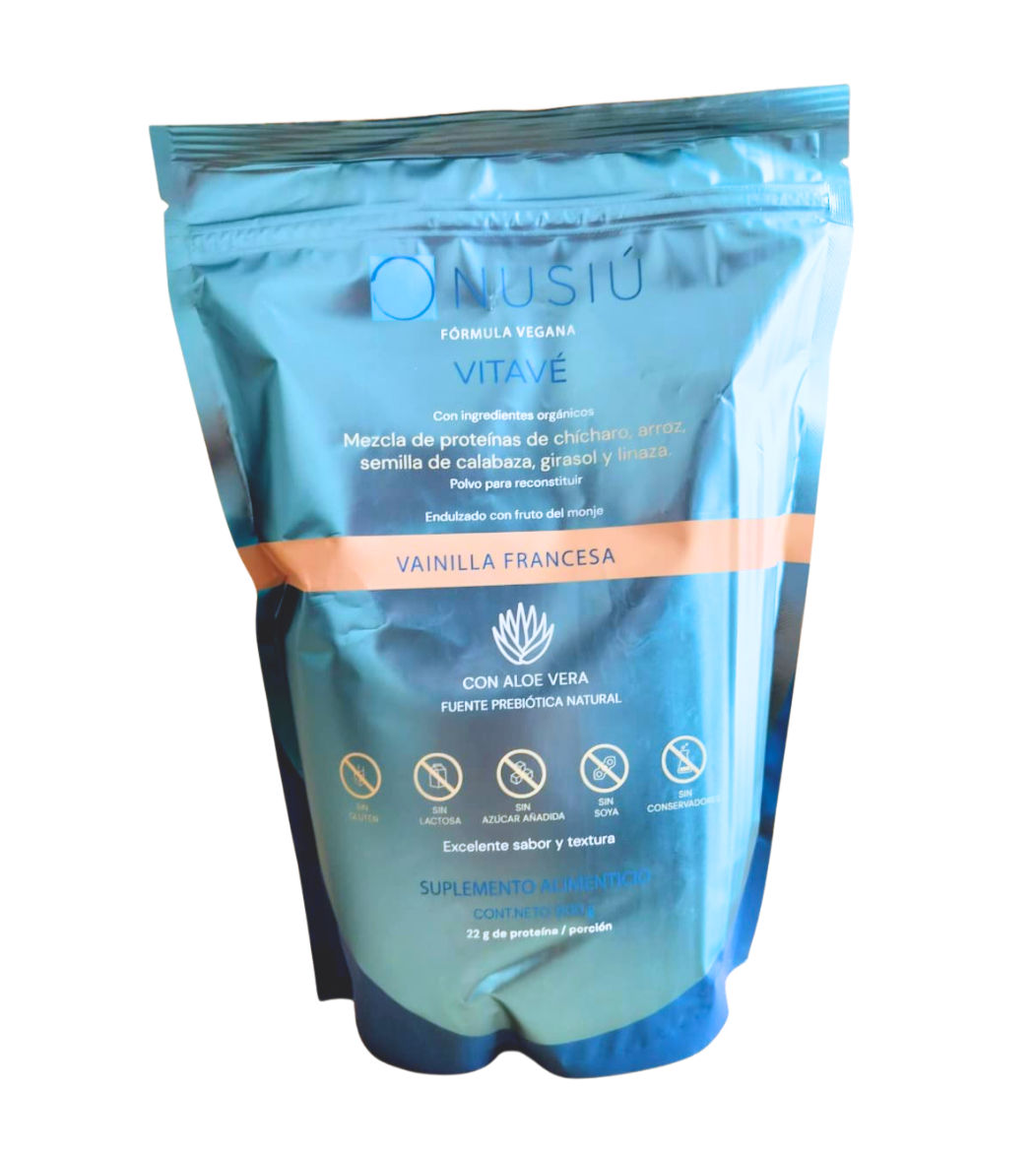 Proteína Vitavé Vegana Sabor Vainilla Francesa 900 g
