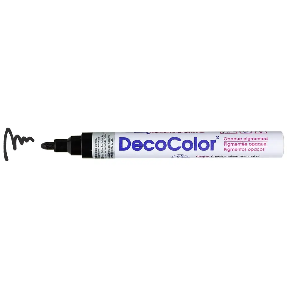 Thumbnail: Broad Line Marker | Black Opaque Oil Paint Marker | Marvy DecoColor