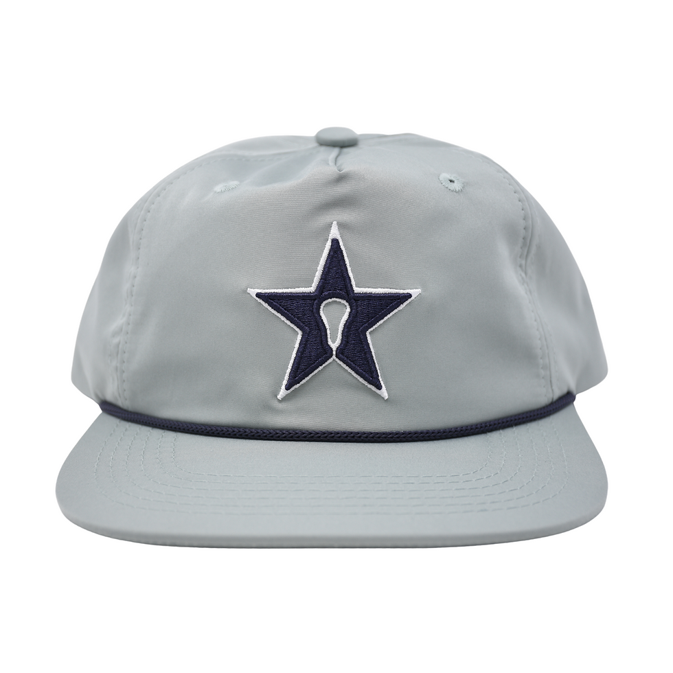 "The Best" Lacrosse Hat Cadillac & Navy stickstarapparel
