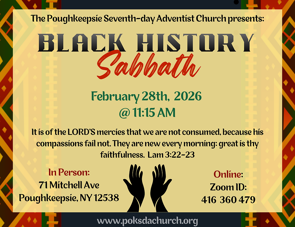 Black History Sabbath Emphasis