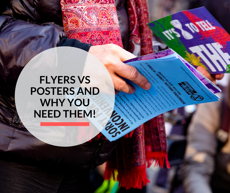 Difference between a Flyer and a Poster and Why you need them for your