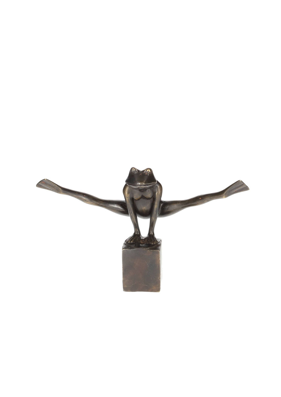 bronze frog statue - contemporary art