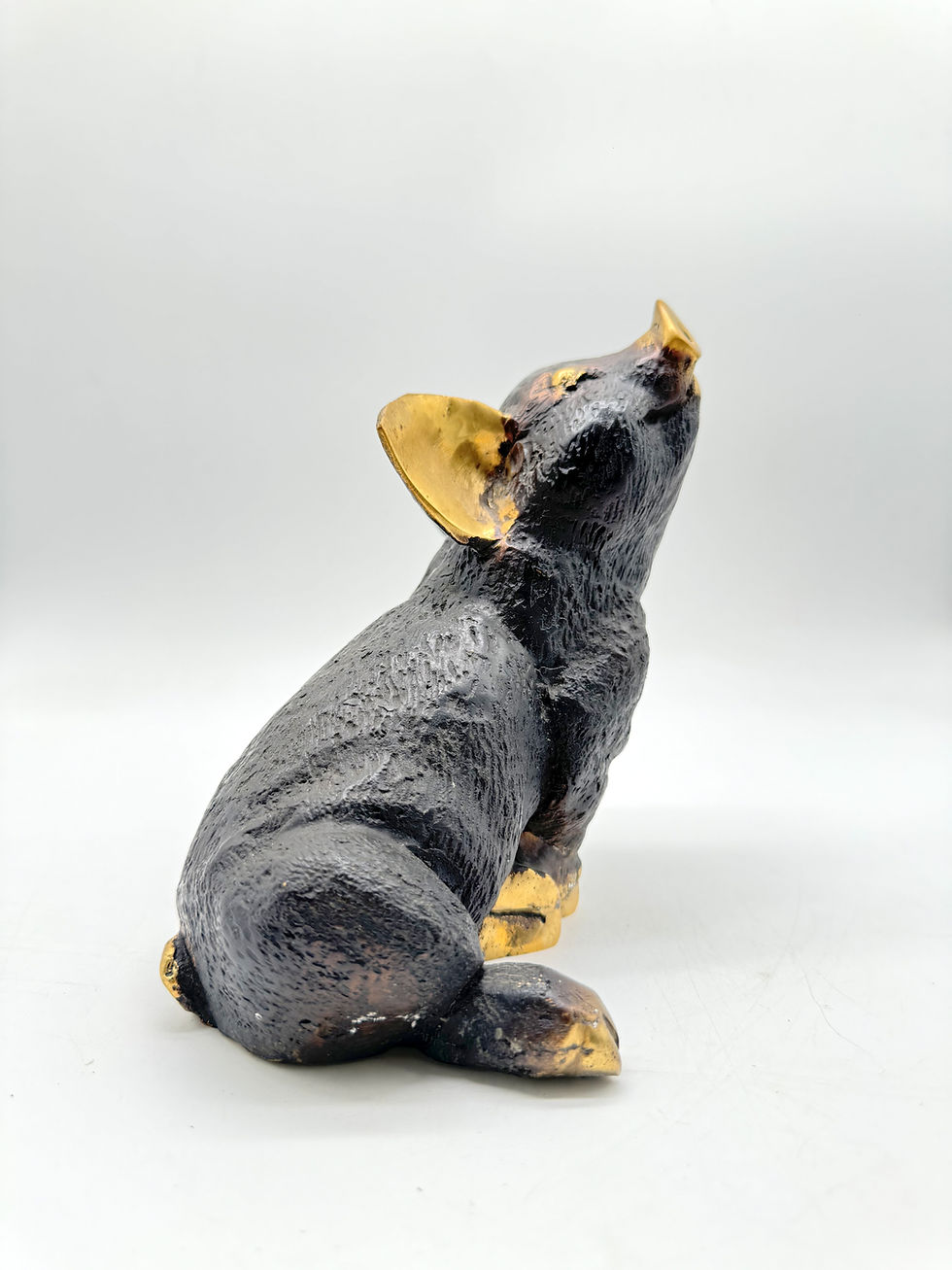 Bronze statue of a pig - Christmas