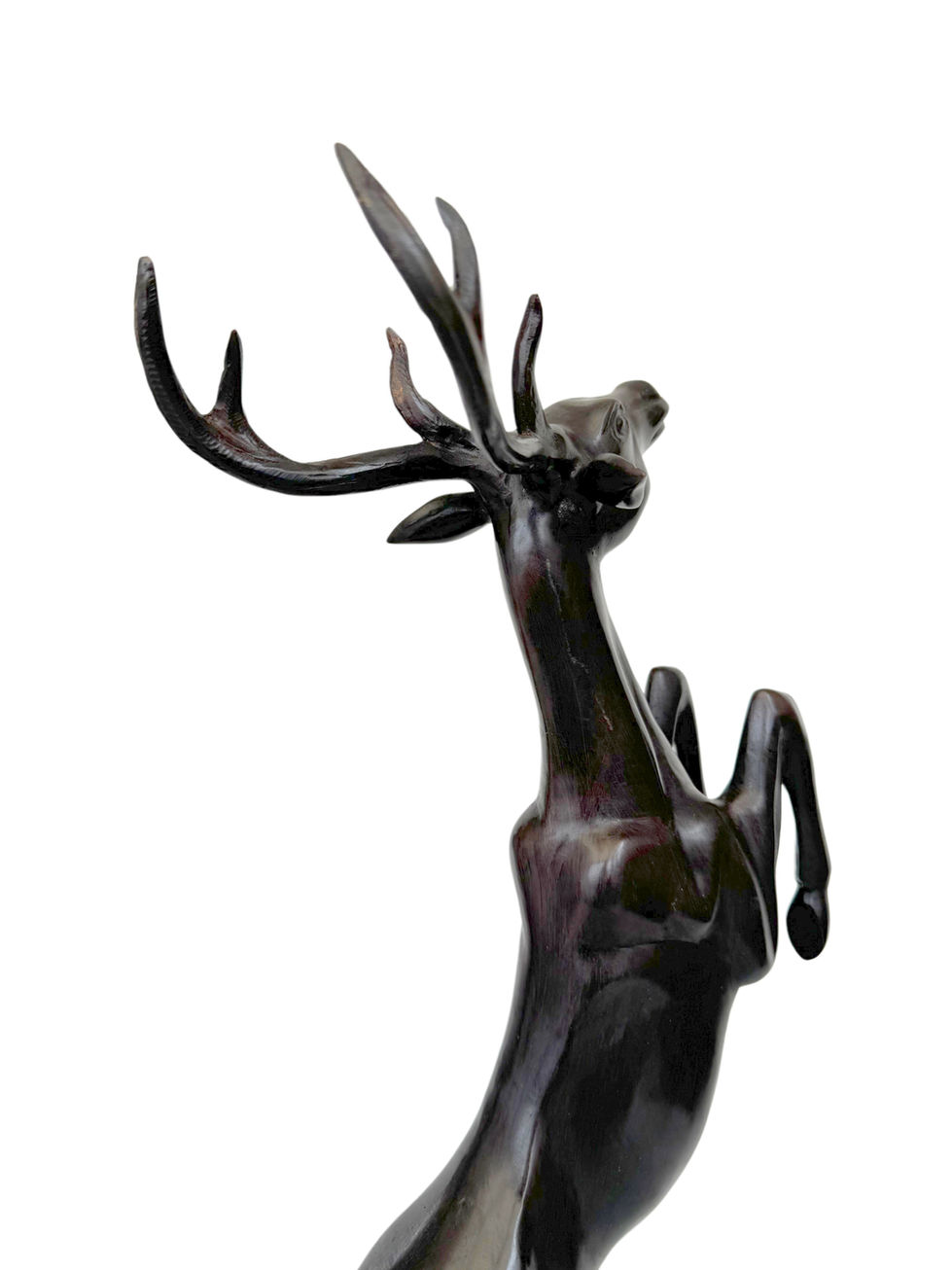 set of two jumping deer - country house style