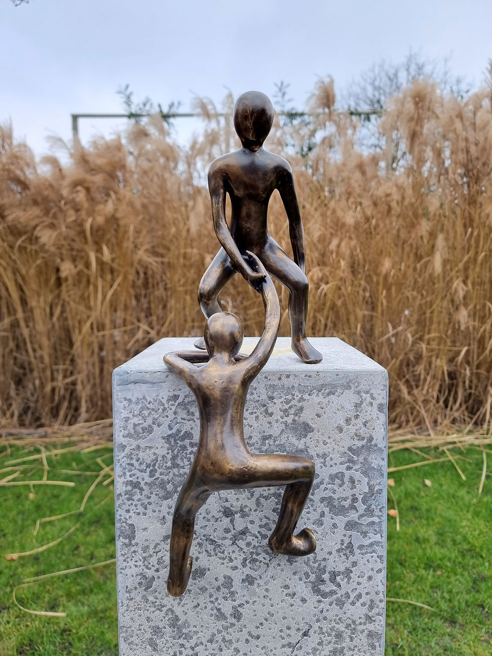 bronze statue - abstract art - contemporary style